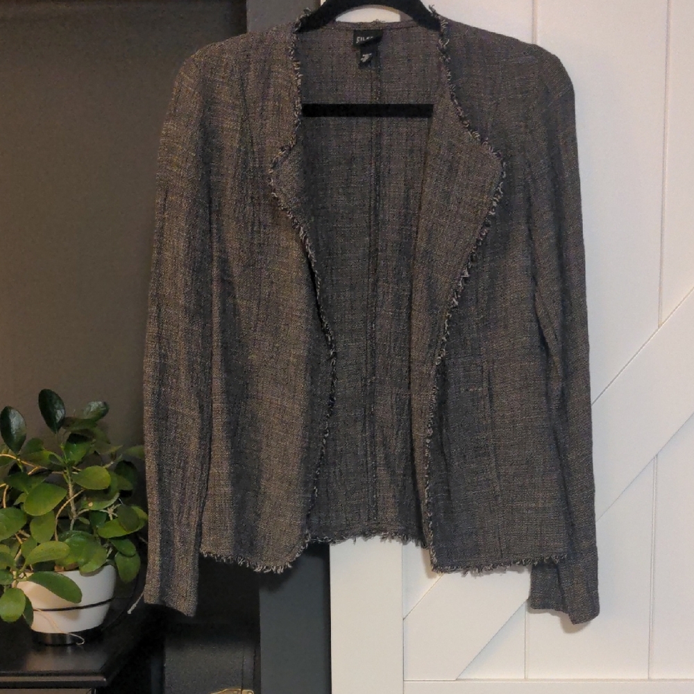 Eileen Fisher Charcoal Tweed Blazer